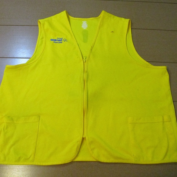 Walmart Associate Yellow Zip Uniform Employee Work Vest Unisex Sz 3XL - Picture 1 of 10